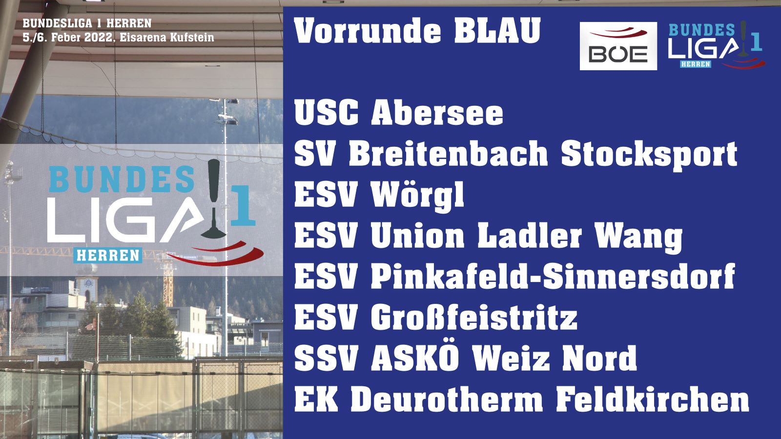 Vorschau Bundesliga 1 Herren in Kufstein
