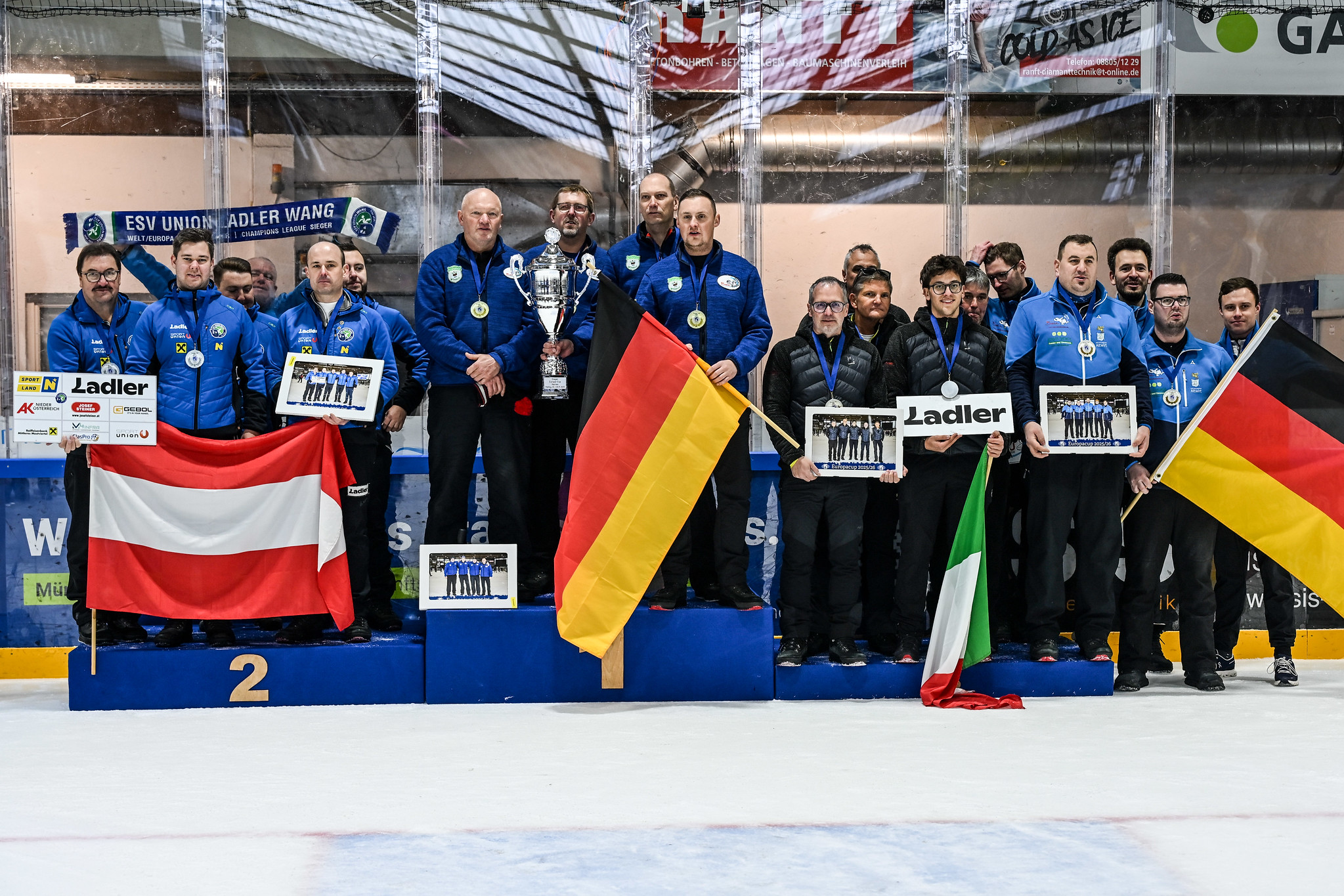 Drei Medaillen für Österreich beim Eisstock Europacup